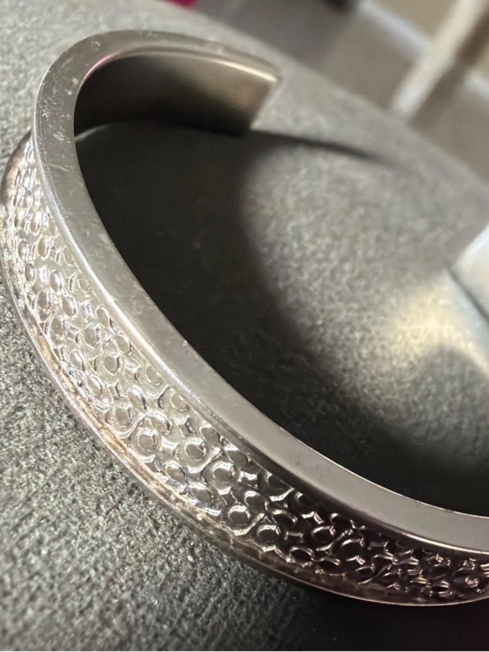 Coach Sterling Silver C Cuff Bracelet
